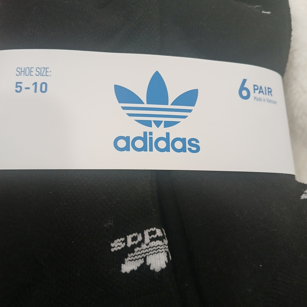 Adidas Black Crew Socks 6-Pack